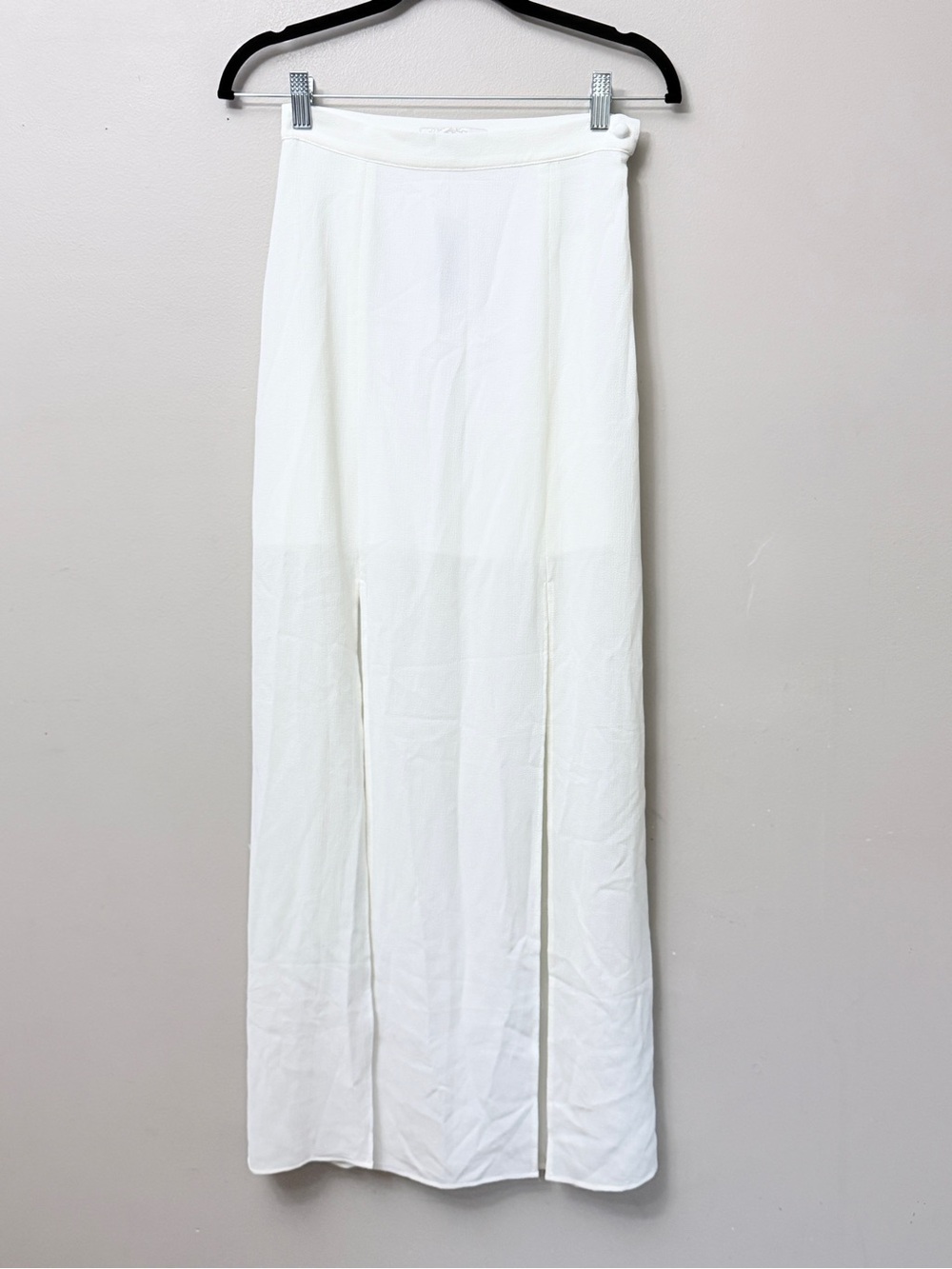 Dynamite White Double Front Slit High Waist Maxi Skirt XS